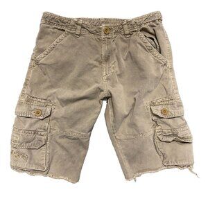 Vintage Joker Cargo Shorts Mens 30 Beige Canvas Y2K